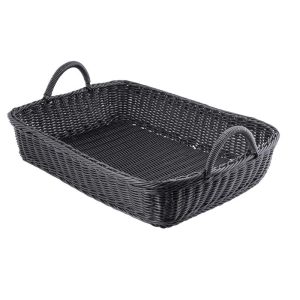 Ridal Collection Black Rectangular Display Basket With Handles