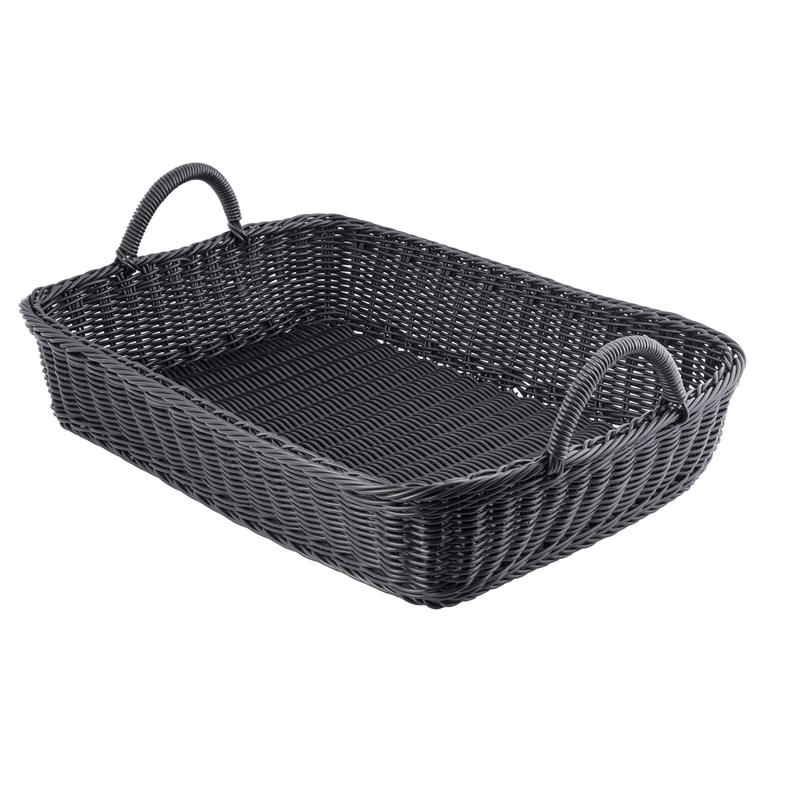 Ridal Collection Black Rectangular Display Basket With Handles