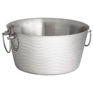 Wave Round Stainless Steel Double-Walled Beverage Tub
