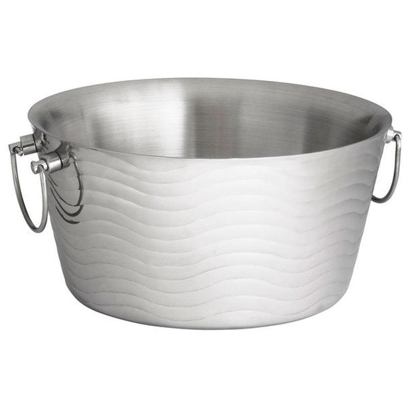 Wave Round Stainless Steel Double-Walled Beverage Tub
