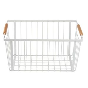 White Storage Basket With Handles | Large