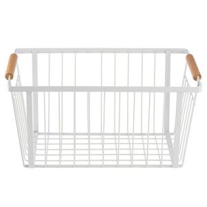 White Storage Basket With Handles | Medium