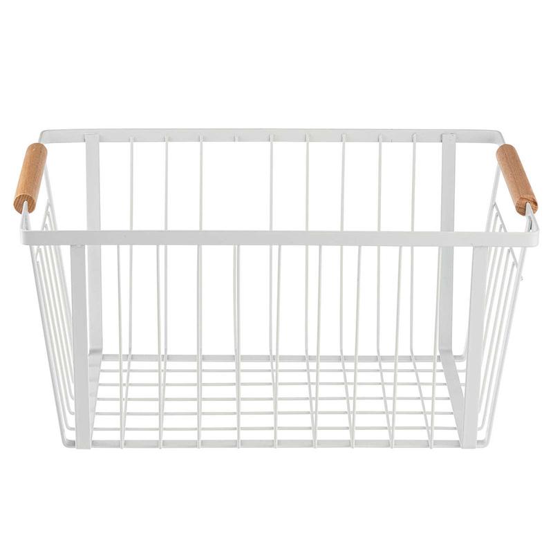 White Storage Basket With Handles | Medium