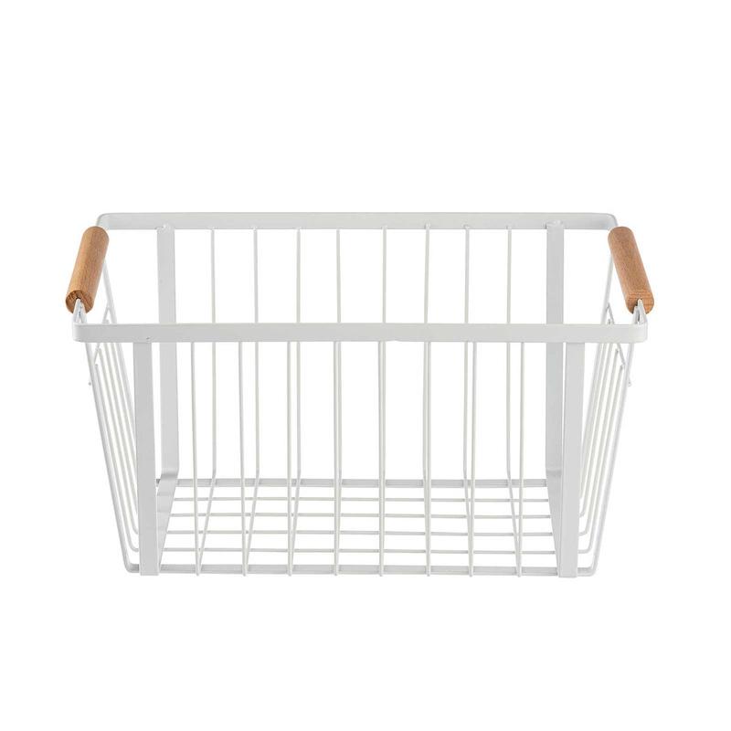 White Storage Basket With Handles | Small