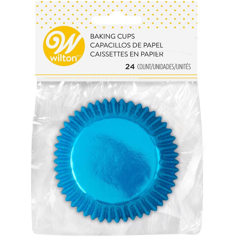 Wilton Blue Foil Standard Baking Cups | 24 Count