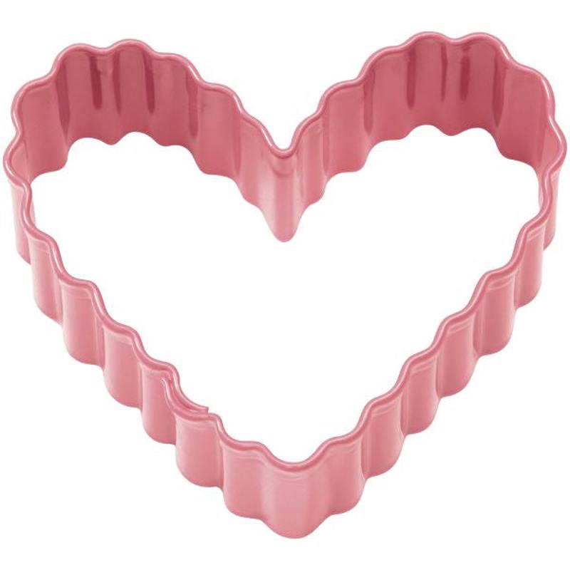 Wilton Pink Crinkle Heart Cookie Cutter