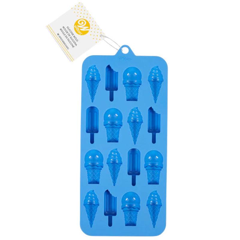 Wilton Silicone Ice Cream Treats Candy Mold | 16-Cavity