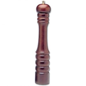 Dark Lacquered Wood Pepper Mill, 16"