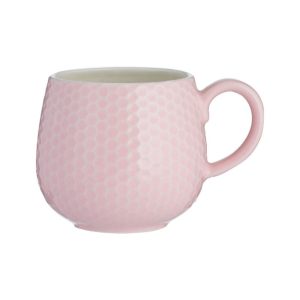 Embossed Honeycomb Pink Mug