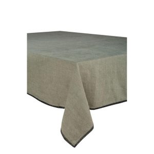 Linen Tablecloth, Luri Kaki | 63" Square