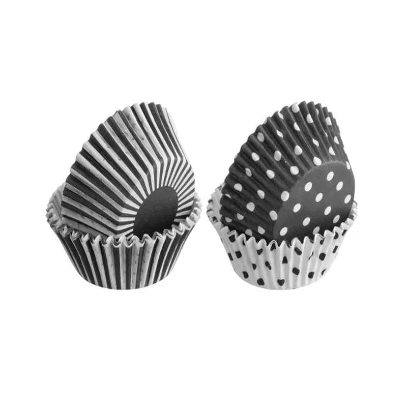Mixed Monochrome Cupcake Cases, Set Of 100