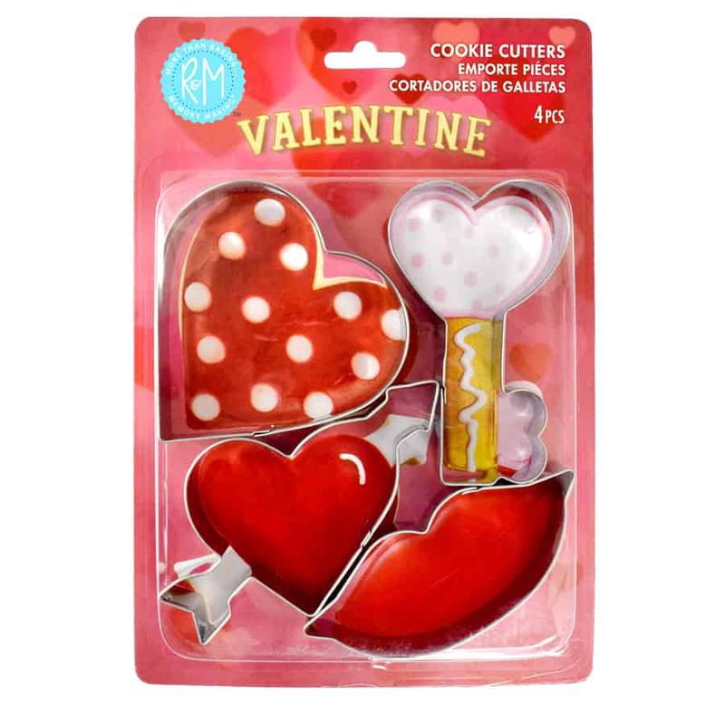 Valentine Cutter Set, 4pc Carded