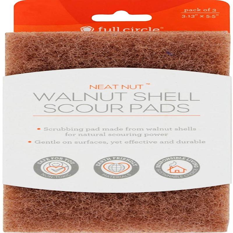 Walnut Shell Scour Pads | 3 Count