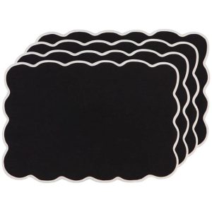 Black Florence Placemats | Set of 4