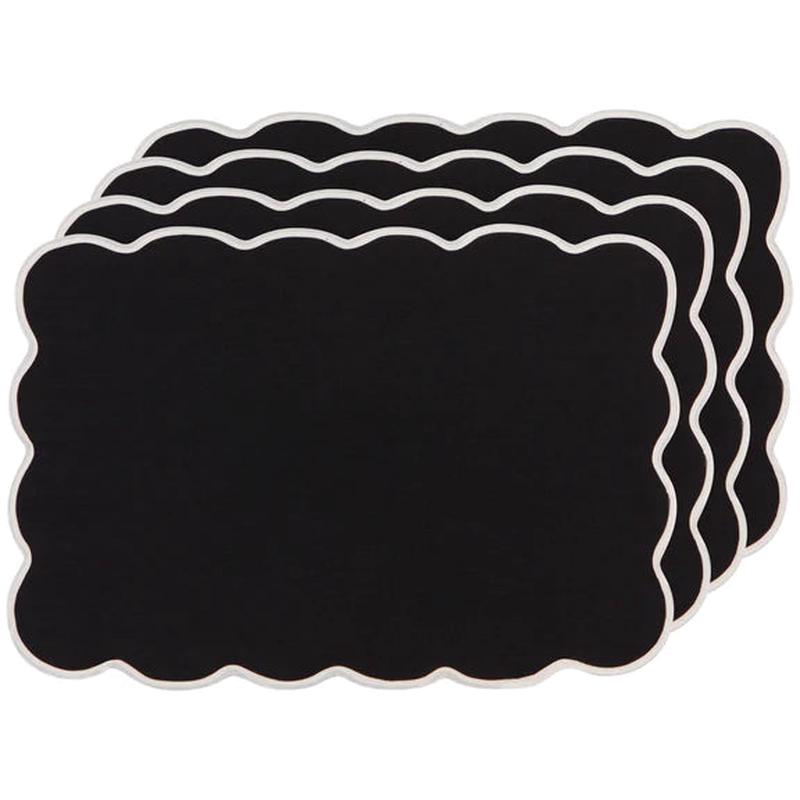 Black Florence Placemats | Set of 4