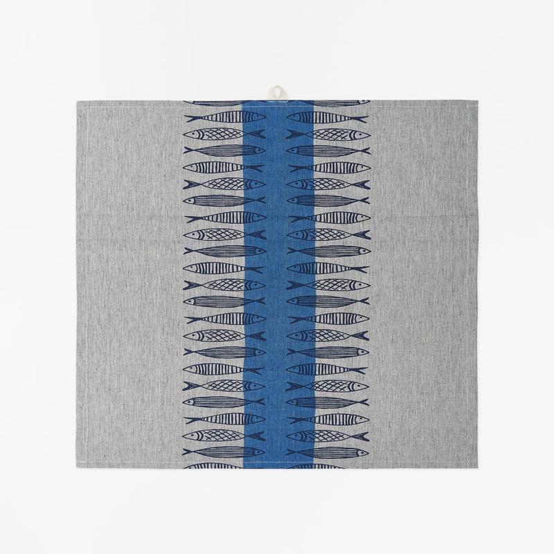 Blue and Gray Fish Dish Towel