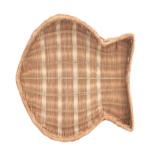 Fish Shaped Rattan Tray, Small
