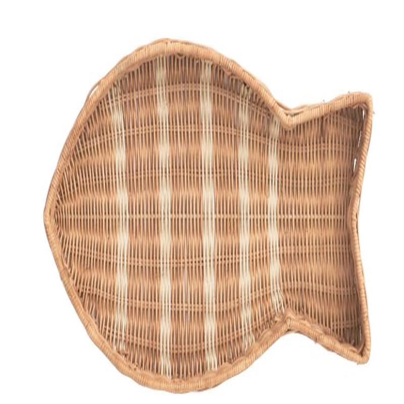 Fish Shaped Rattan Tray, Small