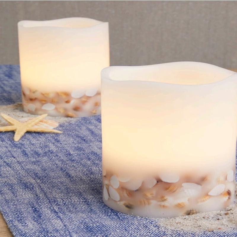 Flameless Candles | Seashells