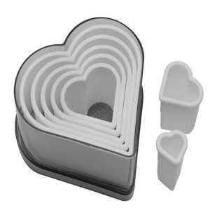 Heart Cutter Set, 7 Pieces