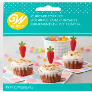 Honeycomb Carrot Cupcake Toppers 12-Count