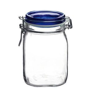 Fido Swing Top Glass Jar with Blue Lid | 1L (33.75oz)