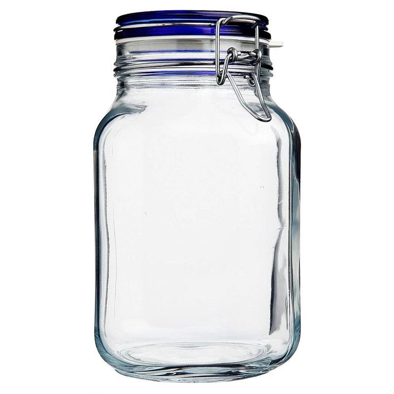 Fido Swing Top Glass Jar with Blue Lid | 2L (67.75oz)