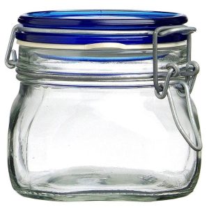 Fido Swing Top Glass Jar with Blue Lid | .50L (17.5oz)