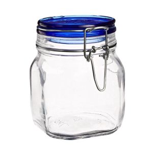Fido Swing Top Glass Jar with Blue Lid | .75L (26.4oz)