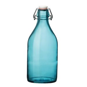 Glass Giara Bottle | 33.75oz // Sky Blue