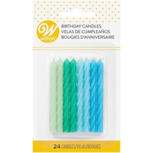Green and Blue Ombre Birthday Candles | 24-Count
