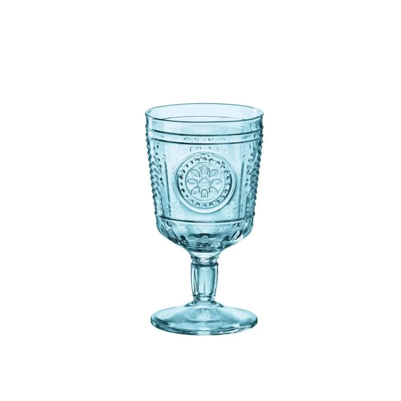Romantic Stemmed Wine & Cocktail Glass | 10.75oz, Light Blue
