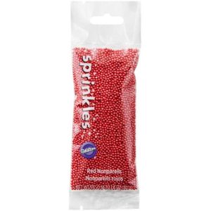 Wilton Red Nonpareils Sprinkles Pouch, 1.4 oz.