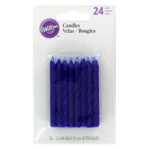 Wilton Solid Blue Candles | Pack of 24