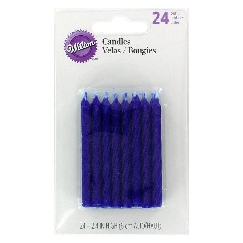 Wilton Solid Blue Candles | Pack of 24