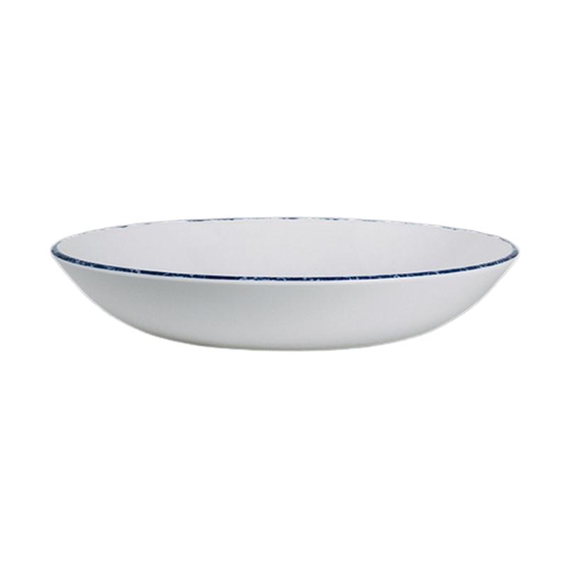 Blue Dapple Melamine Coupe Bowl 8.5"