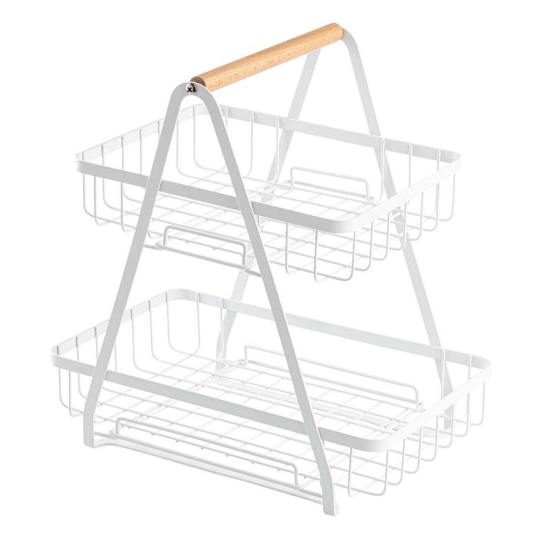 2-Tier Basket Display, White