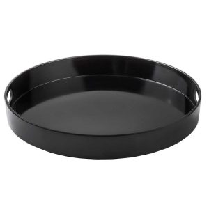 Black Round Serving Tray | 15"