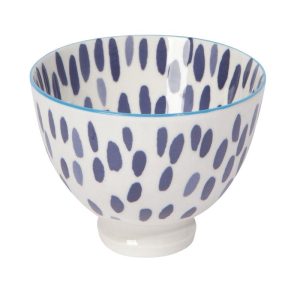 Blue Spots Stamped Bowl, 4"
