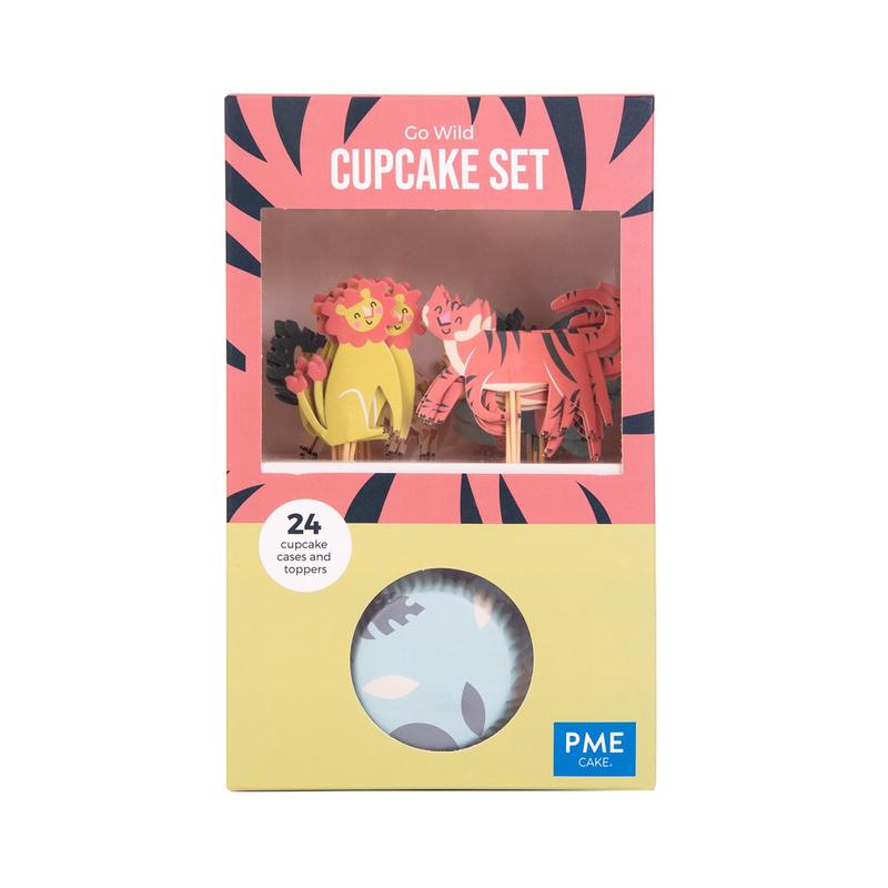Cupcake Set, Go Wild Safari Animals