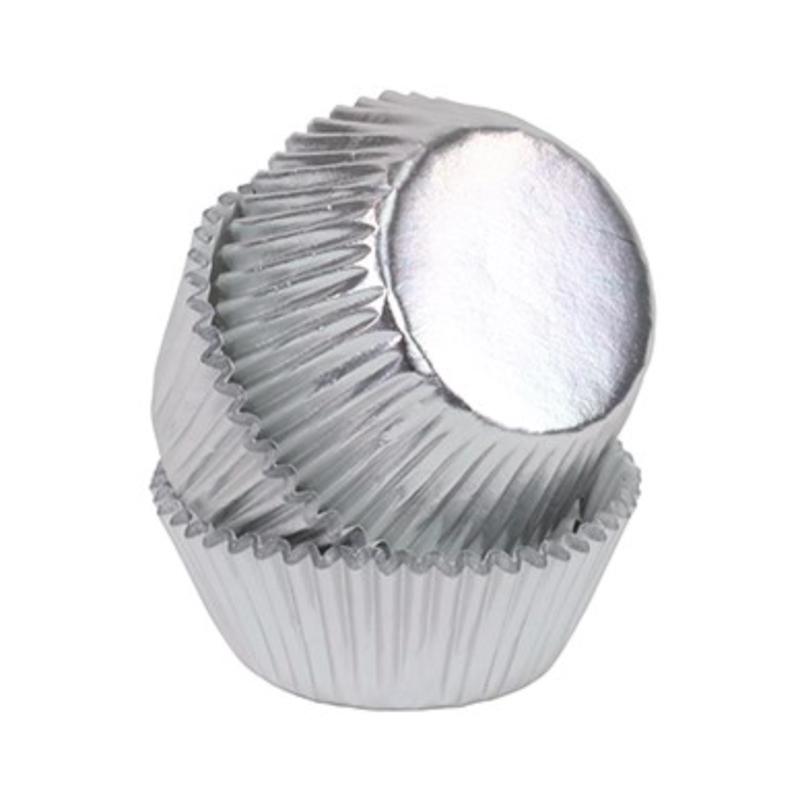 Mini Silver Cupcake Papers | 45-Pack