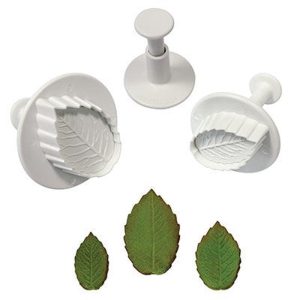 Plunger Cutters, Veined Rose Leaf | Set of 3
