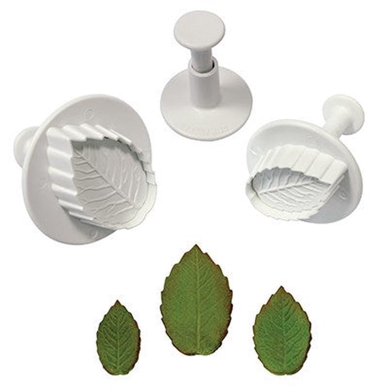 Plunger Cutters, Veined Rose Leaf | Set of 3