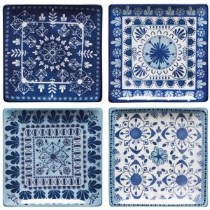 Porto Stamped Plates | Set of 4