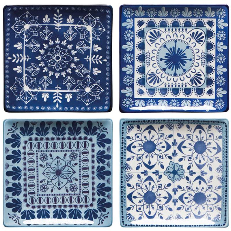 Porto Stamped Plates | Set of 4