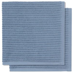 Slate Blue Ripple Dishcloths, Set of 2