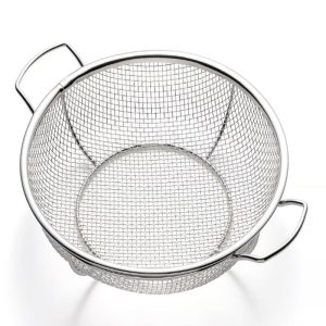 Stainless Steel Round Shallow Grill Basket