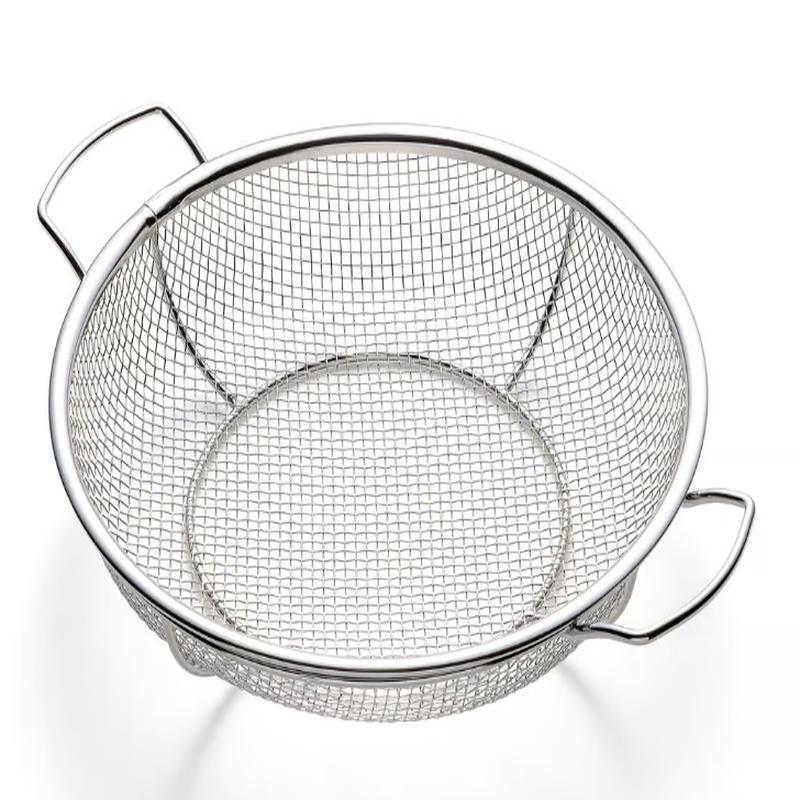 Stainless Steel Round Shallow Grill Basket