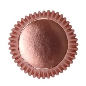 Standard Metallic Rose Gold Baking Cups | 30-pack