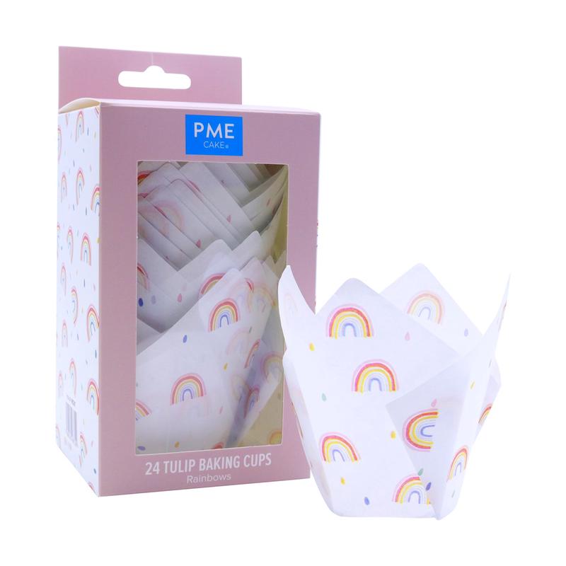 Tulip Muffin Cases, Rainbows | Pack of 24